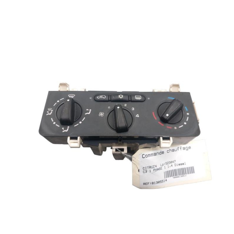Commande chauffage CITROEN C3 1 Photo n°1