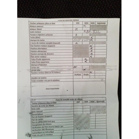 Moteur RENAULT GRAND SCENIC 3